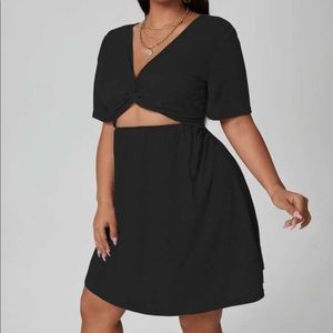 SHEIN cut out twist front dress